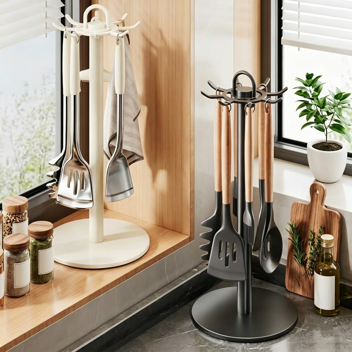 Countertop Rotating Utensil Rack